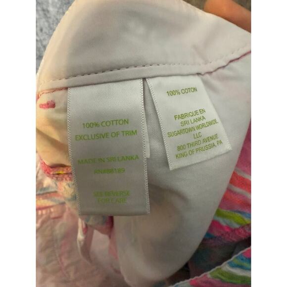 Lilly Pulitzer Womens Size 8 Cotton The Buttercup Short Bright Seashell - Picture 8 of 8